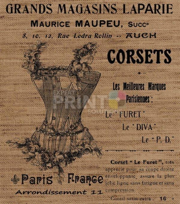 Farmhouse Burlap Pattern - Corset Maker in France Dishwasher Sticker