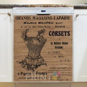 Farmhouse Burlap Pattern - Corset Maker in France Dishwasher Sticker