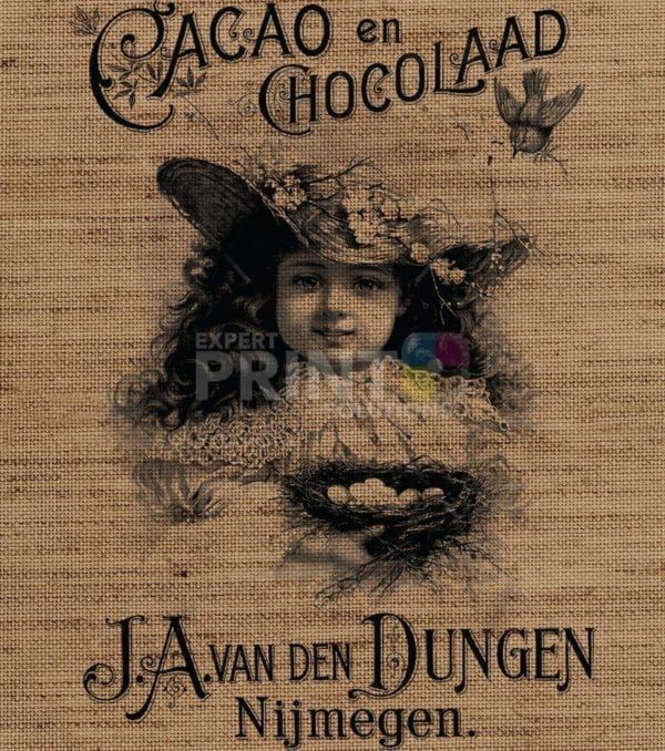 Farmhouse Burlap Pattern - Cacao and Chocolate Dishwasher Sticker