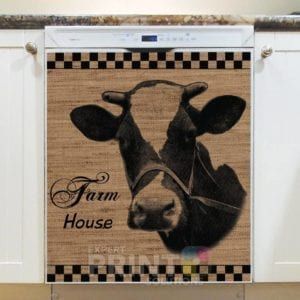 Farmhouse Burlap Pattern - Farm House Dishwasher Sticker