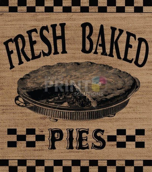 Farmhouse Burlap Pattern - Fresh Baked Pies Dishwasher Sticker
