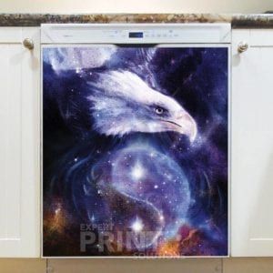 Fantasy Eagle with a Jing and Yang Symbol Dishwasher Sticker