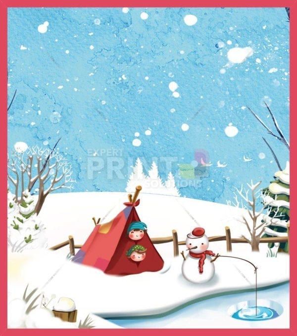 Christmas - Christmas Time Camping Dishwasher Sticker