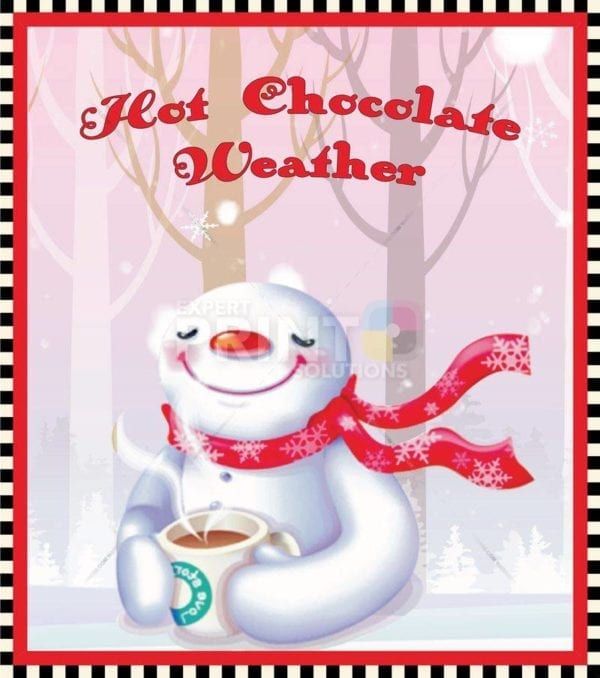 Christmas - Hot Chocolate Weather Dishwasher Sticker