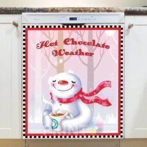 Christmas - Hot Chocolate Weather Dishwasher Sticker