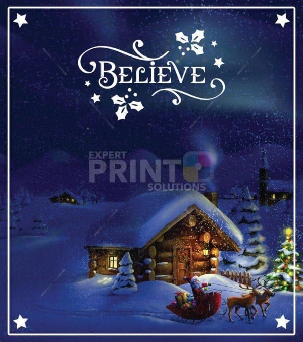 Christmas - Christmas Night - Believe Dishwasher Sticker
