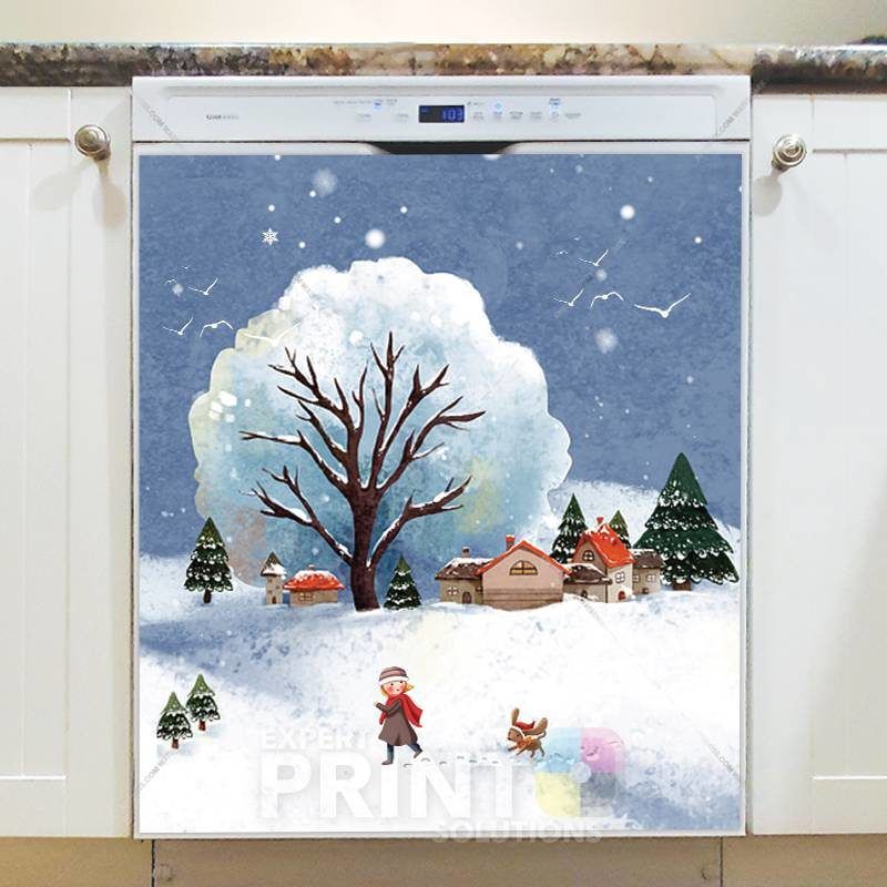 Christmas - Walking in the Winter Wonderland #2 Dishwasher Sticker