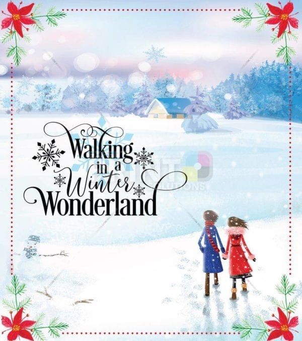 Christmas - Walking in a Winter Wonderland Dishwasher Sticker