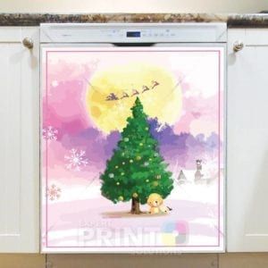 Christmas - Beautiful Christmas Tree Dishwasher Sticker