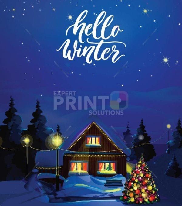 Christmas - Hello Winter Dishwasher Sticker