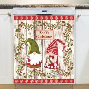 Scandinavian Gnomes #3 - Merry Christmas Dishwasher Sticker
