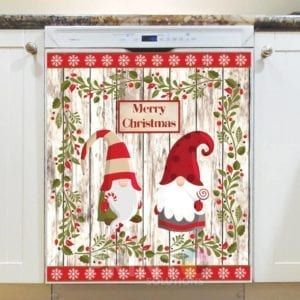 Scandinavian Gnomes #1 - Merry Christmas Dishwasher Sticker