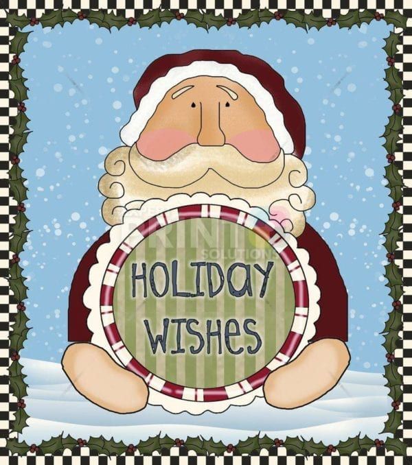 Christmas - Prim Country Christmas #83 - Holiday Wishes Dishwasher Sticker