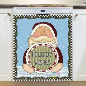 Christmas - Prim Country Christmas #83 - Holiday Wishes Dishwasher Sticker