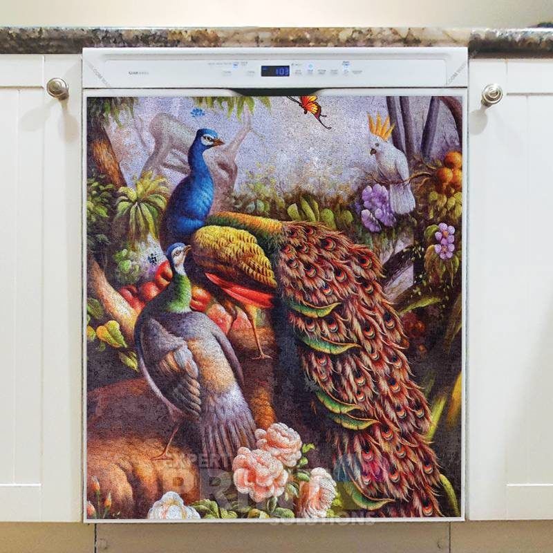 Birds in a Blooming Forest Dishwasher Sticker