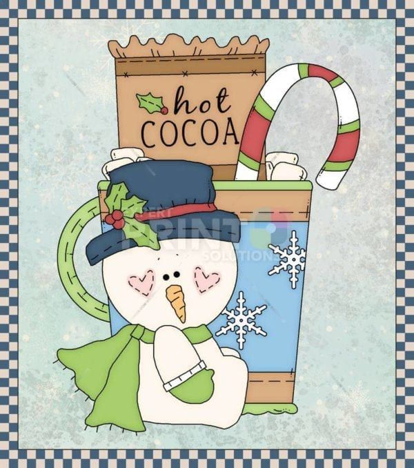 Christmas - Prim Country Christmas #56 - Hot Cocoa Dishwasher Sticker