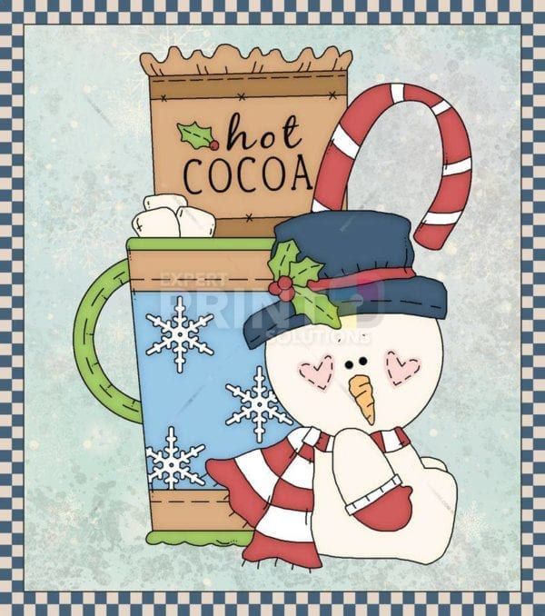 Christmas - Prim Country Christmas #53 - Hot Cocoa Dishwasher Sticker