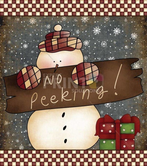 Christmas - Prim Country Christmas #44 - No Peeking Dishwasher Sticker