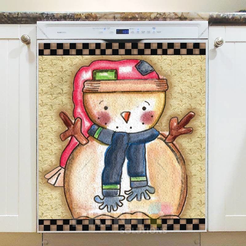 Christmas - Prim Country Christmas #23 Dishwasher Sticker