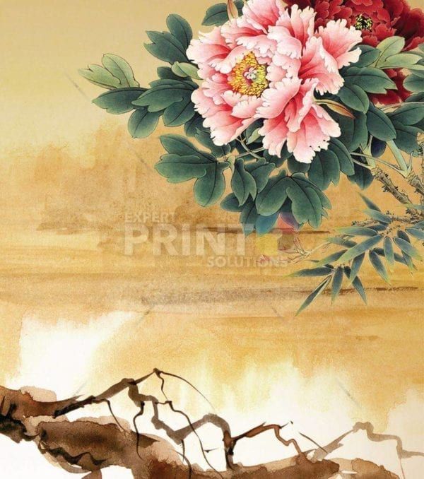 Pink Rose Above the Lake Dishwasher Sticker