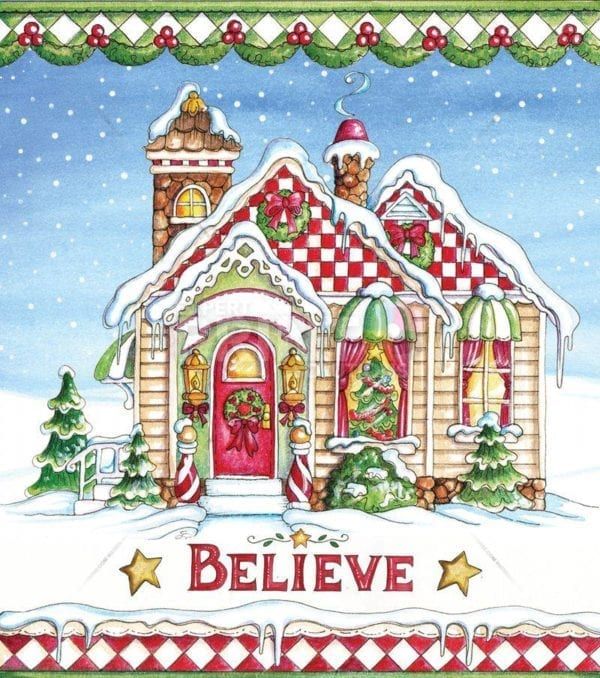 Christmas - Santa's Village #6 - Believe Dishwasher Sticker