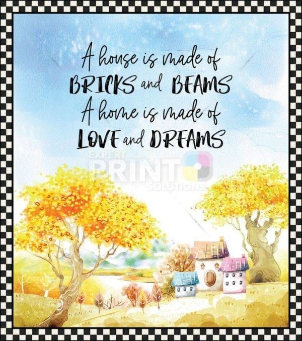 A House is Made of Bricks and Beams, A Home is Made of Love and Dreams Dishwasher Sticker