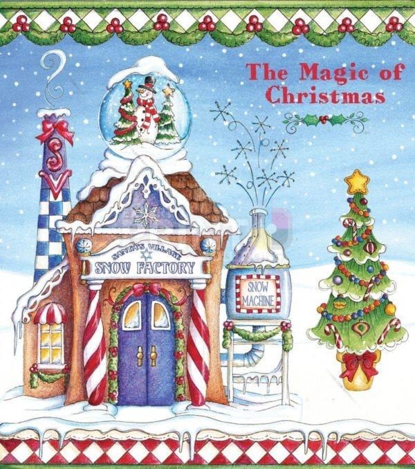 Christmas - Santa's Village #3 - The Magic of Christmas Snow Factory Dishwasher Sticker