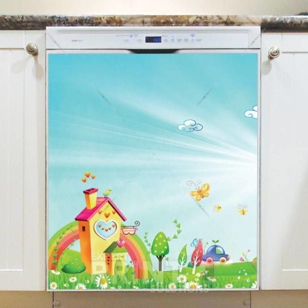 House Beside the Rainbow Dishwasher Sticker