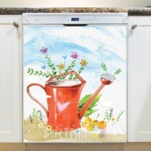 Watering Can and Flowers Dishwasher Sticker