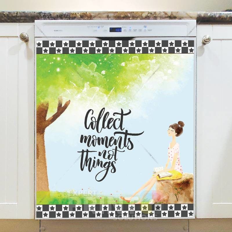 Collect Moments Not Things Dishwasher Sticker