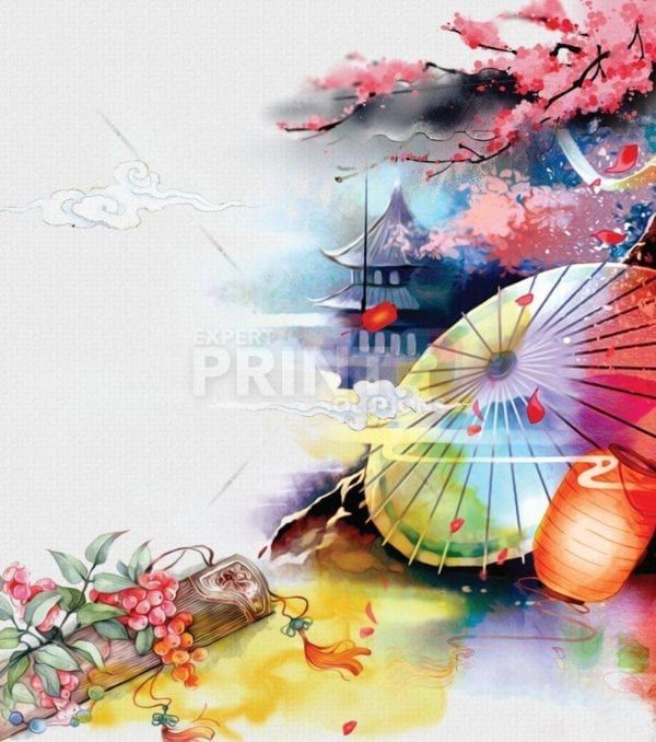 Beautiful Chinese Landscape Dishwasher Sticker