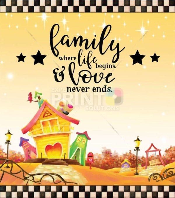 Cute Family Quote - Family Where Life Begins & Love Never Ends Dishwasher Sticker