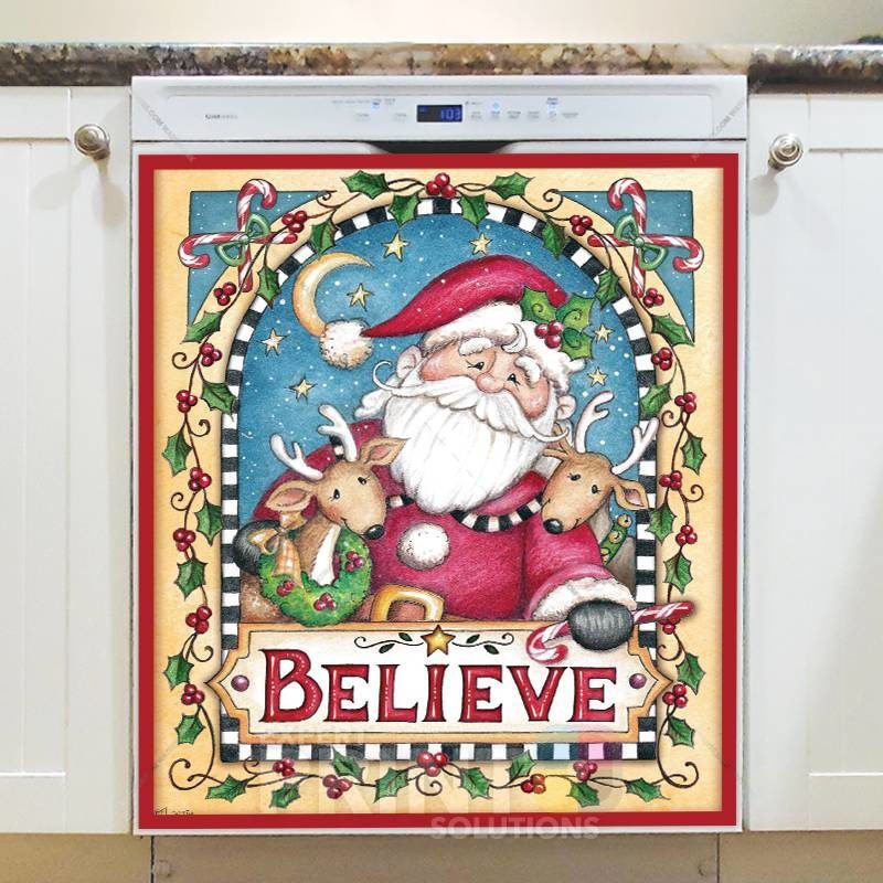Christmas - Sweet Christmas Holiday #41 - Believe Dishwasher Sticker