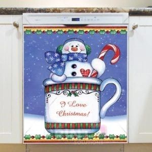 Christmas - Sweet Christmas Holiday #40 - I Love Christmas Dishwasher Sticker