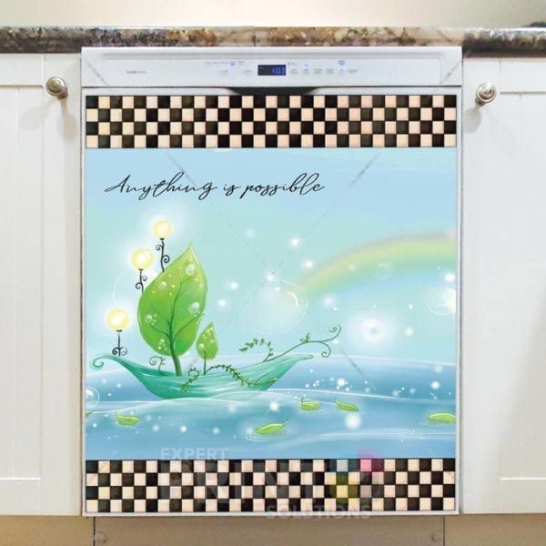 Cute Fairy Boat - Anything is Possible Dishwasher Sticker