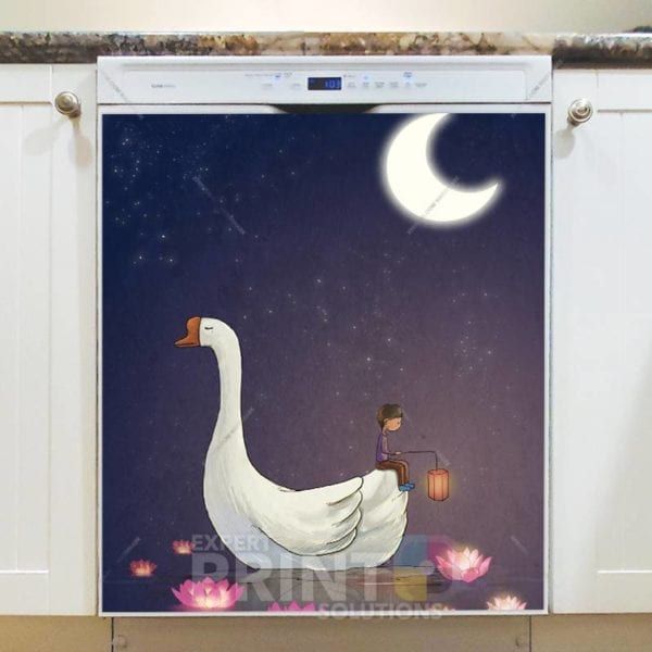 White Goose and a Fairy Dishwasher Sticker