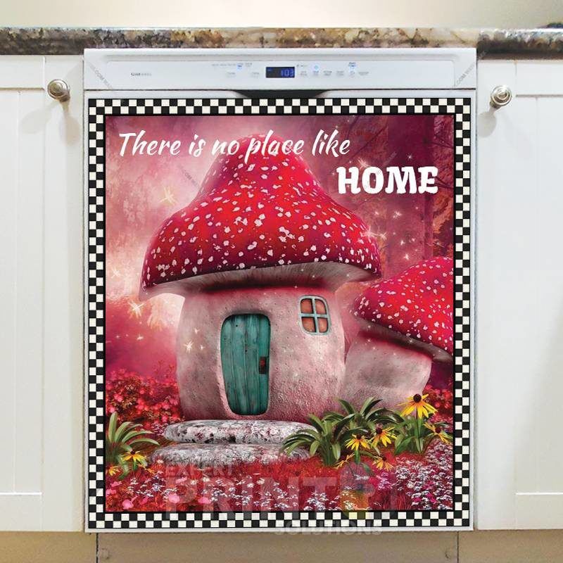Cute Fairy Houses - There is no Place like Home Dishwasher Sticker