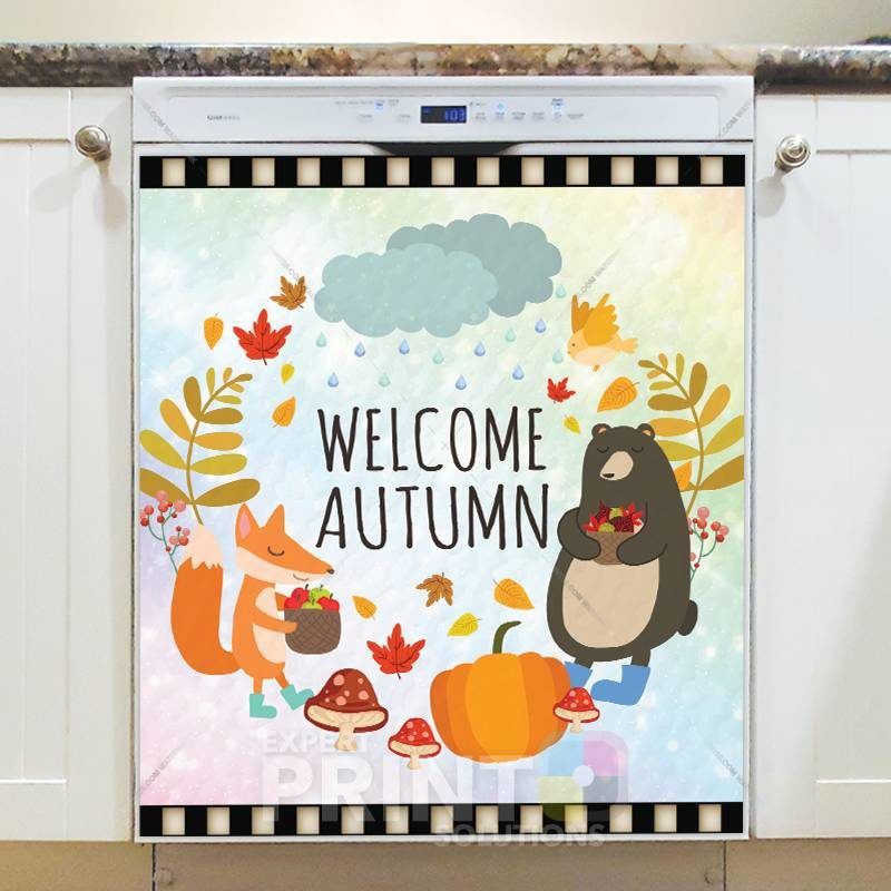 Lovely Cozy Autumn #63 - Welcome Autumn Dishwasher Sticker