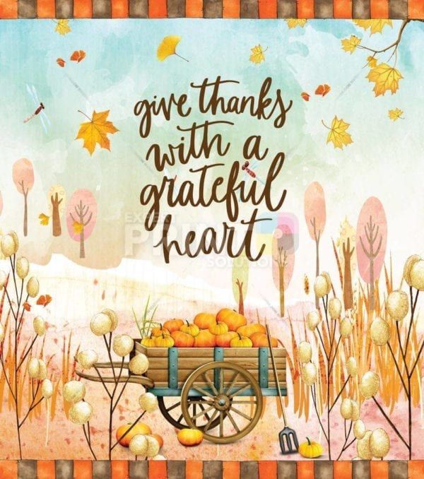 Lovely Cozy Autumn #44 - Give Thanks with a Grateful Heart Dishwasher Sticker
