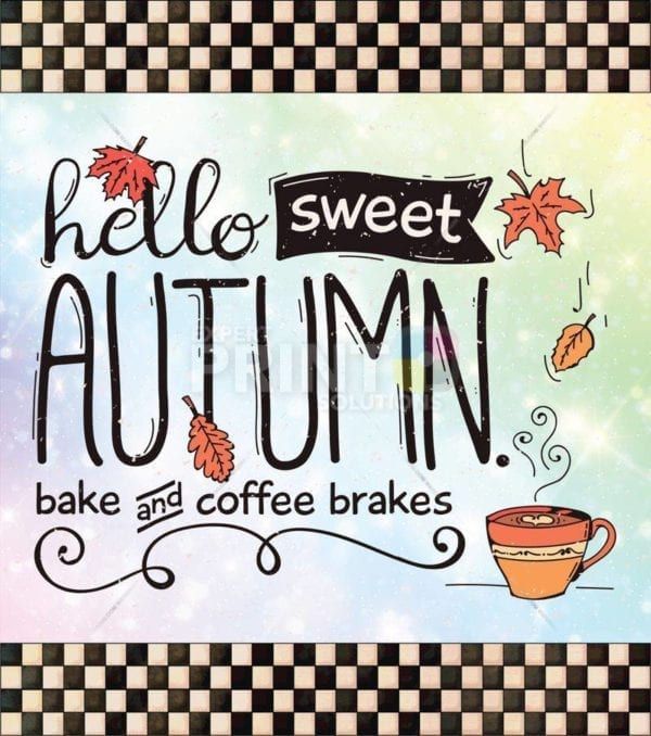 Lovely Cozy Autumn #39 - Home Sweet Autumn - Bake and Coffee Brakes Dishwasher Sticker