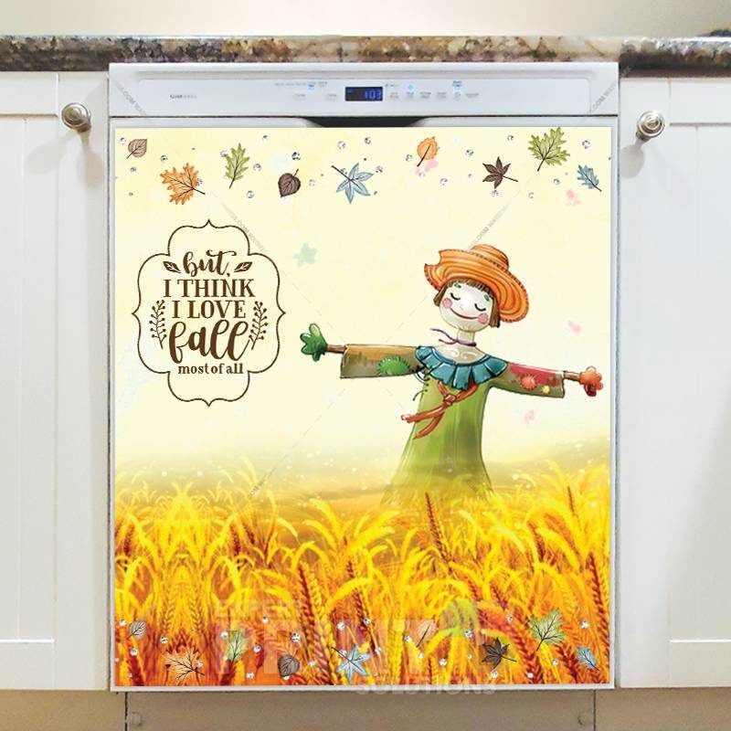 Lovely Cozy Autumn #23 - But I Think I Love Fall Most of All Dishwasher Sticker