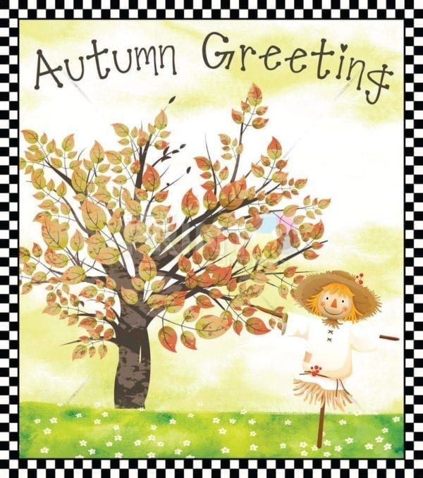 Lovely Cozy Autumn #15 - Autumn Greetings Dishwasher Sticker