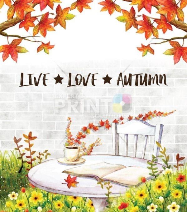 Lovely Cozy Autumn #5 - Live Love Autumn Dishwasher Sticker