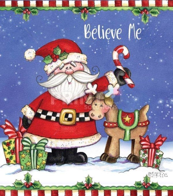 Christmas - Sweet Christmas Holiday #28 - Believe Me Dishwasher Sticker
