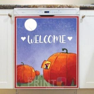 Lovely Cozy Autumn #1 - Welcome Dishwasher Sticker