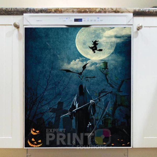 Scary Horror Halloween Design #2 Dishwasher Sticker