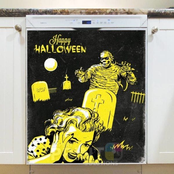 Scary Horror Halloween Design #1 - Happy Halloween Dishwasher Sticker