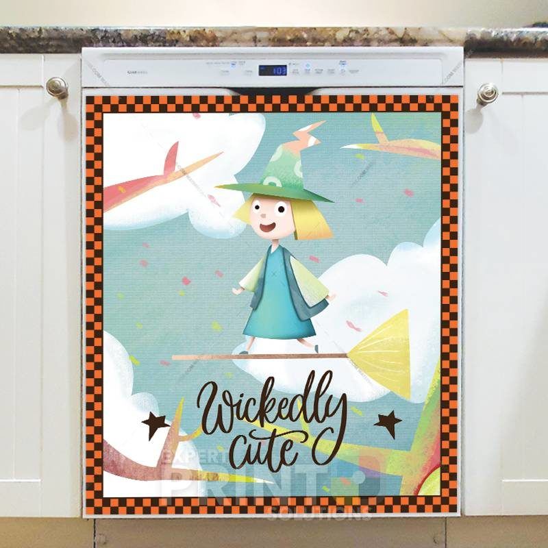 Cute Halloween Design #4 - Wickedly Cute Dishwasher Sticker