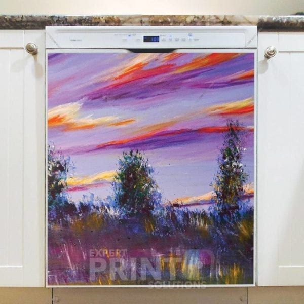 Purple Sunset Dishwasher Magnet