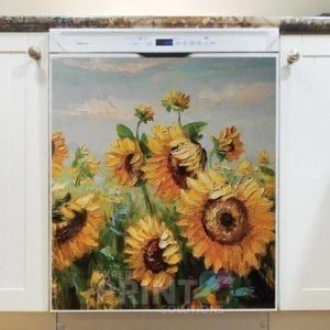Beautiful Summer Sunflowers Dishwasher Magnet